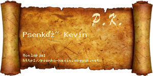 Psenkó Kevin névjegykártya